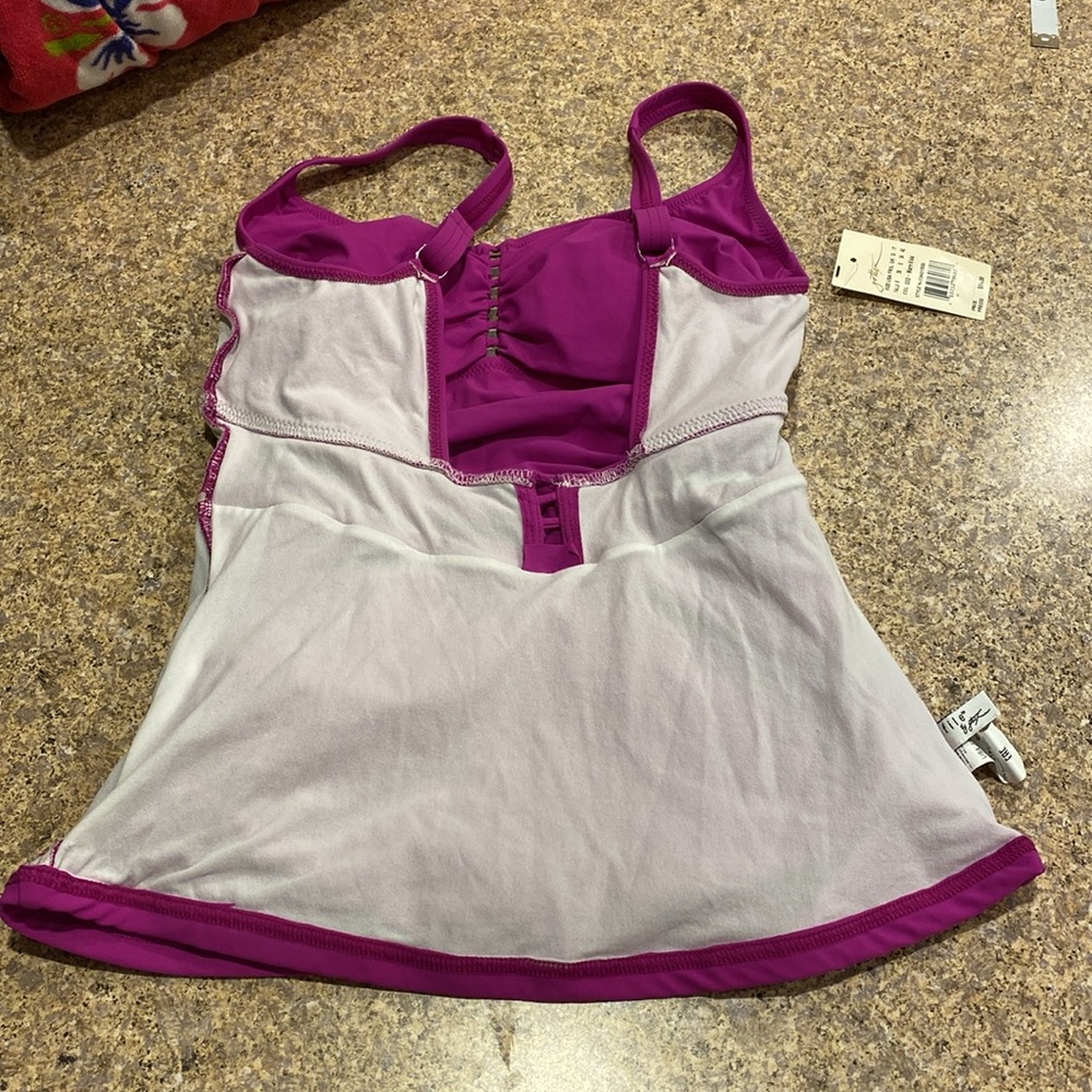 NWT Profile By Gottex Tankini Swim Top 6 Warm Viola (Top Only) - Picture 13 of 17